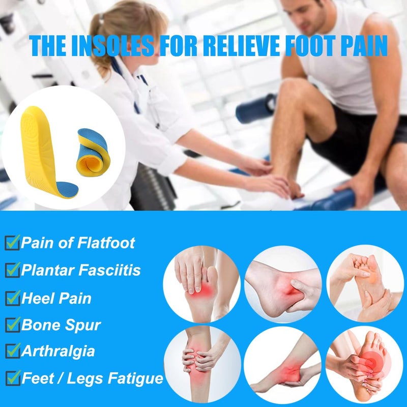 Basmile Shoe Insoles, Orthotic Insoles, Memory Foam Insoles Providing Great Shock Absorption and Cushion, Best Insoles for Men and Women for Everyday Use (S) - Image 2